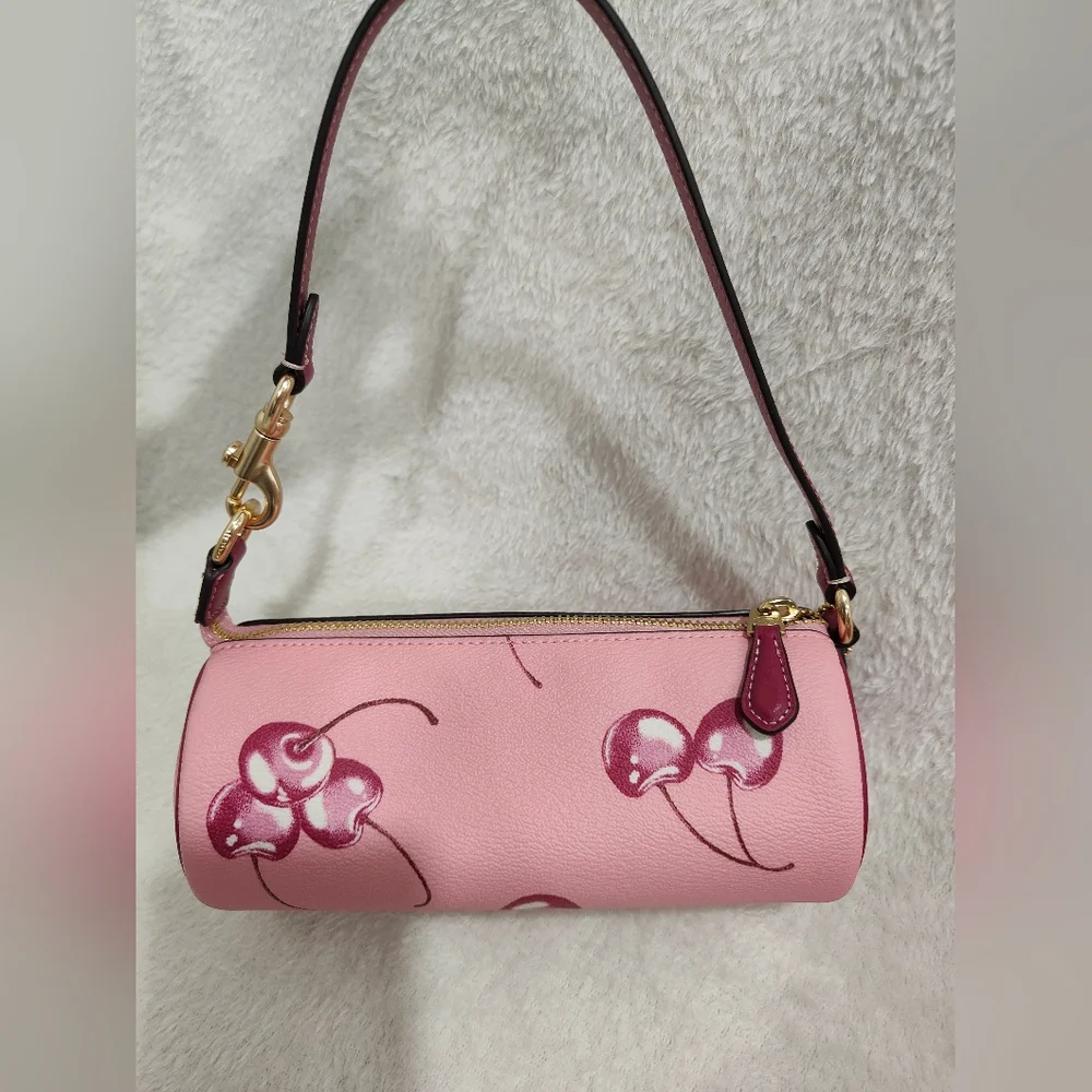 🍒Nolita Barrel Bag With Cherry Print - Picture 7 of 12